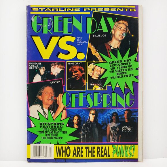 Green Day vs. Offspring Magazine Vintage 1995 Punk 90s Nine Inch Nails Nirvana - Picture 1 of 10